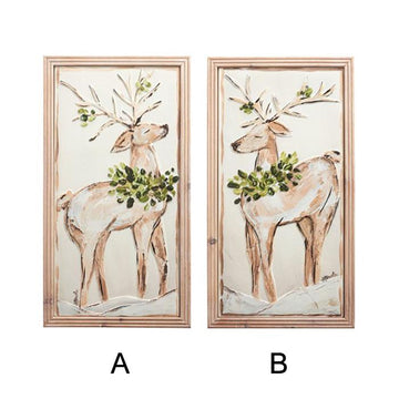 25in Deer Stamped Wall Art