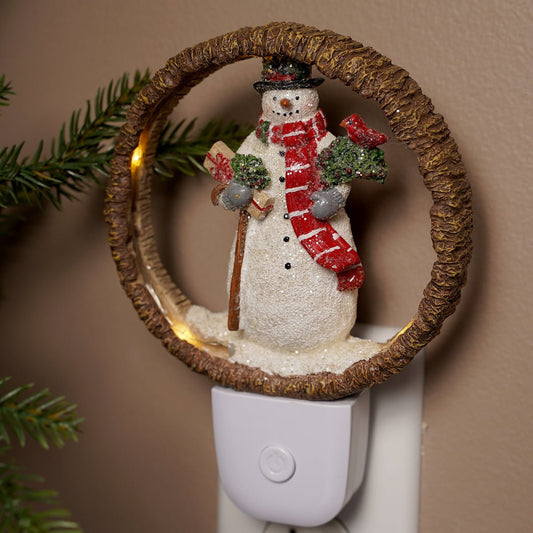 6In Holiday Snowman Night Light - Christmas Place