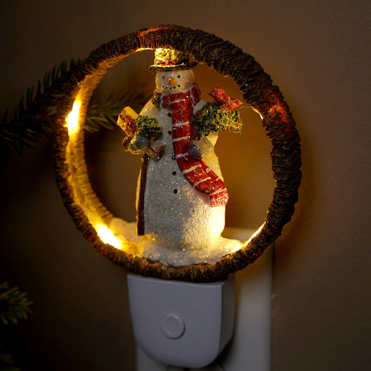 6In Holiday Snowman Night Light - Christmas Place