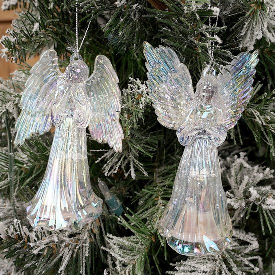 LED Acrylic Angel Christmas Ornaments - Christmas Place