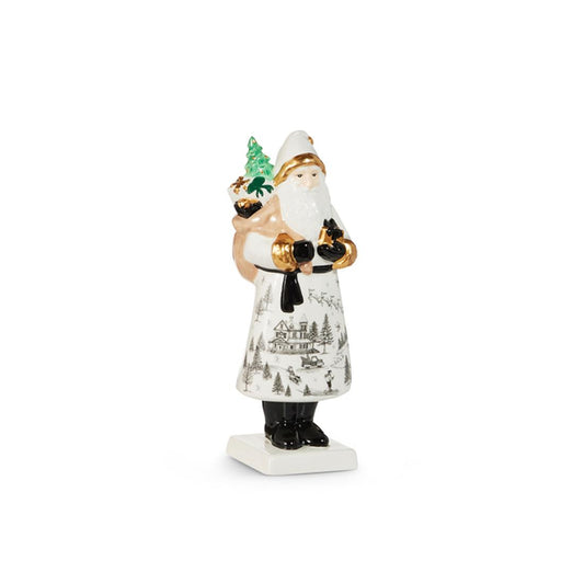 Black Gold Santa With Gifts