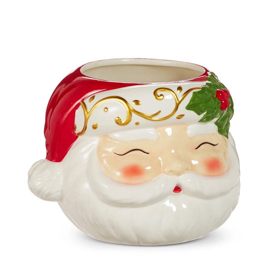 15IN SANTA HEAD CONTAINER - Christmas Place