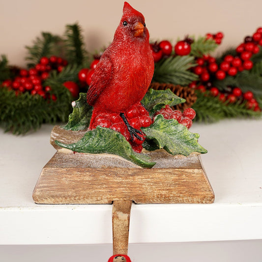 7 inches tall Christmas Cardinals Stocking Holders - Christmas Place