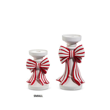 7In Red White Stripe Candle Holder