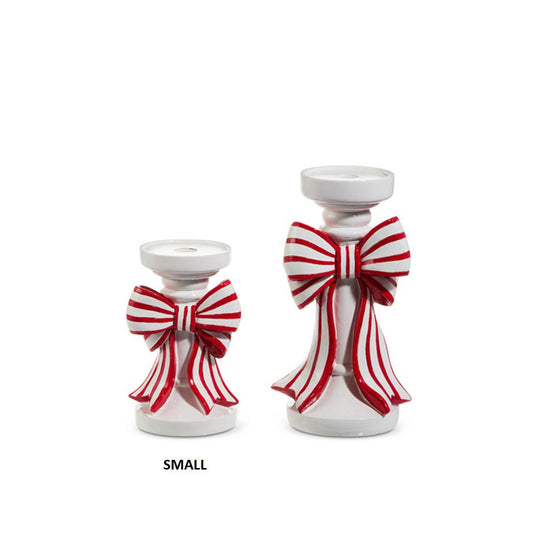 7In Red White Stripe Candle Holder