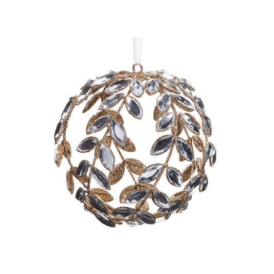 Clear Jewel Vine Ball Ornament