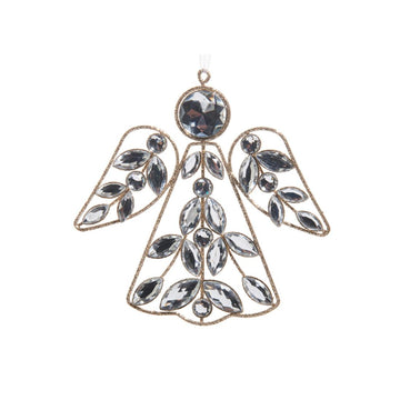 Clear Jewel Angel Ornament