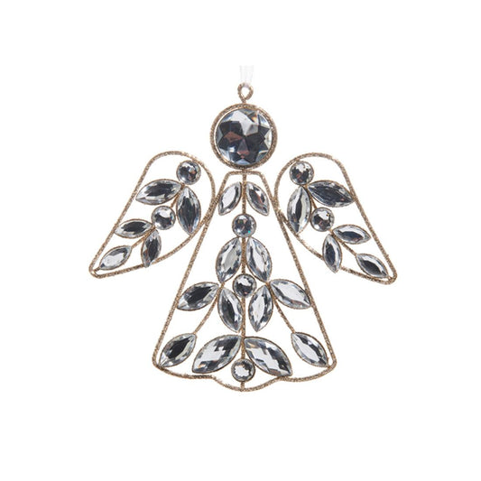 Clear Jewel Angel Ornament