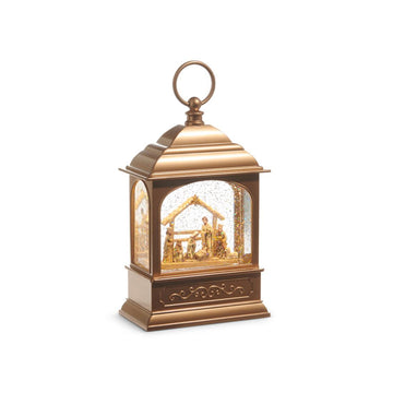 8.75In Nativity Lighted Water Lantern