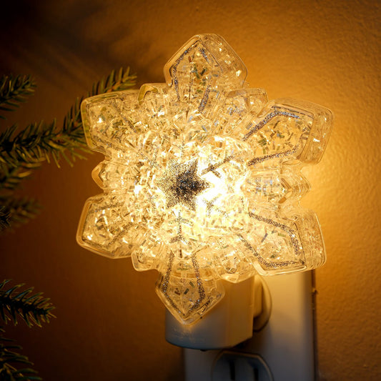 Acrylic Snowflake Night Light - Christmas Place