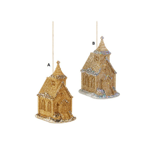 Gold Church Ornament