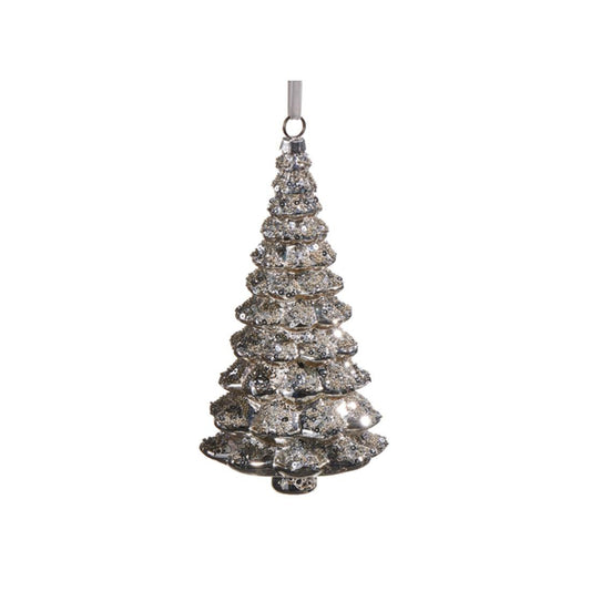 Silver Sparkle Tree Ornament