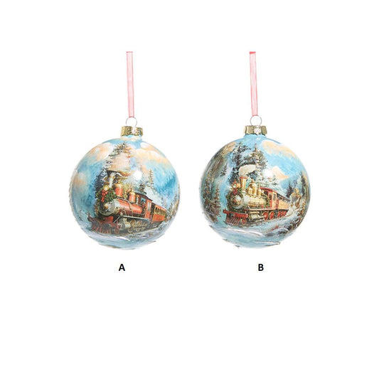 Holiday Train Ball Ornament