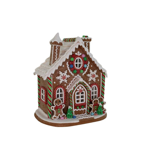 Lighted Gingerbread House With Chimney - Christmas Place