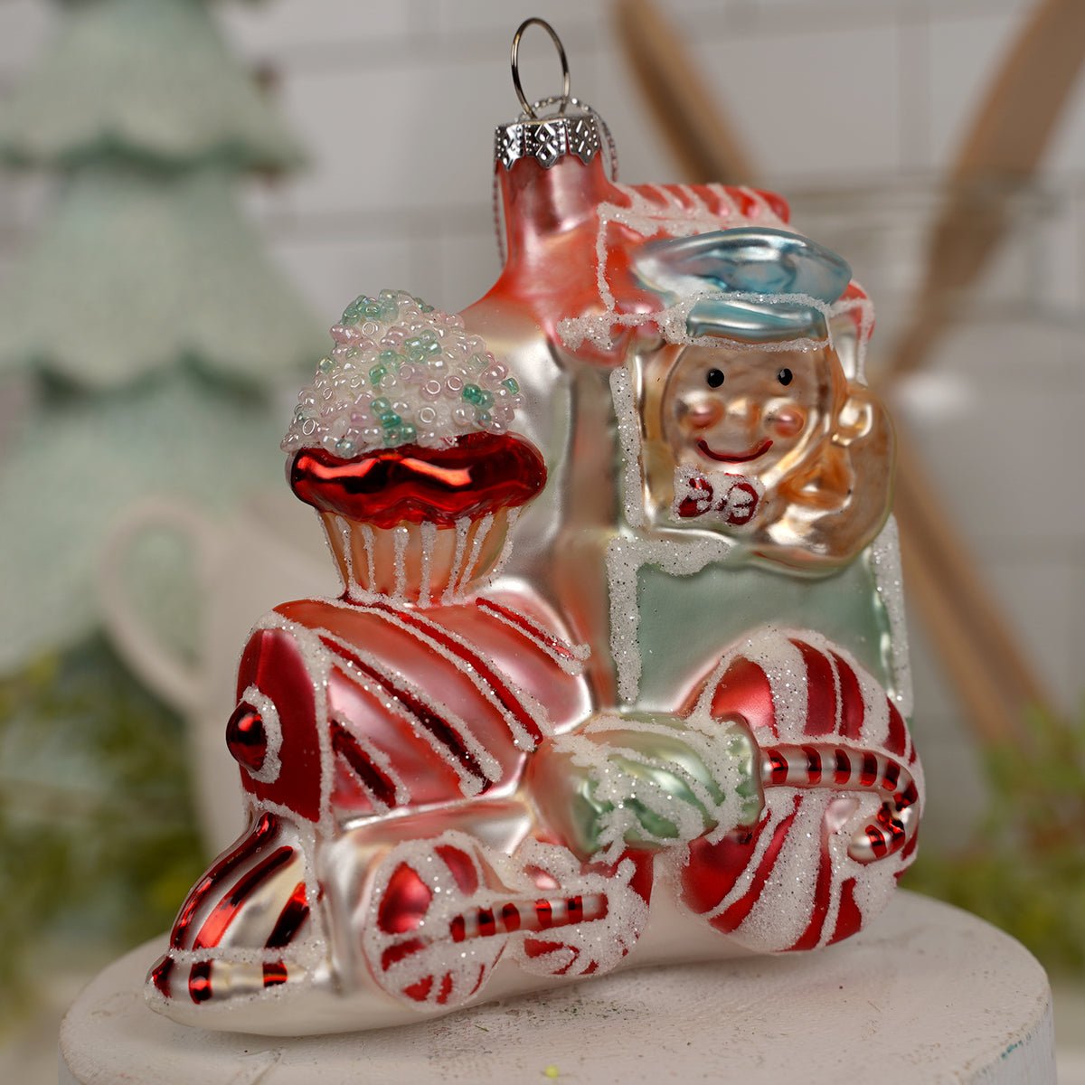 Glass Candy Train Ornament - Christmas Place