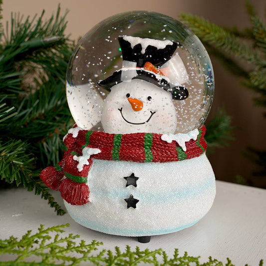 Snowman With Scarf Waterglobe - Christmas Place