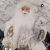 18IN SILVER WHITE SANTA - Christmas Place