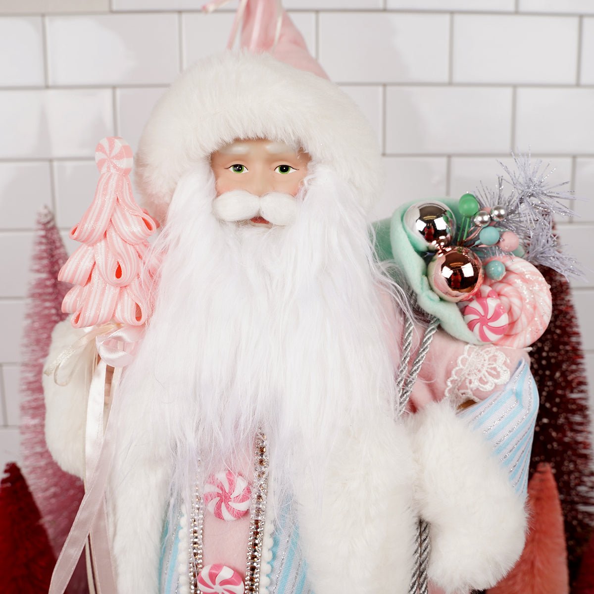 18IN PINK SANTA - Christmas Place