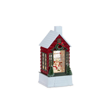 10In Snowman Lighted Water Cabin