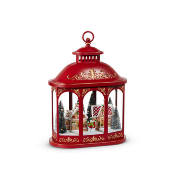 Lighted Gingerbread Village Lantern