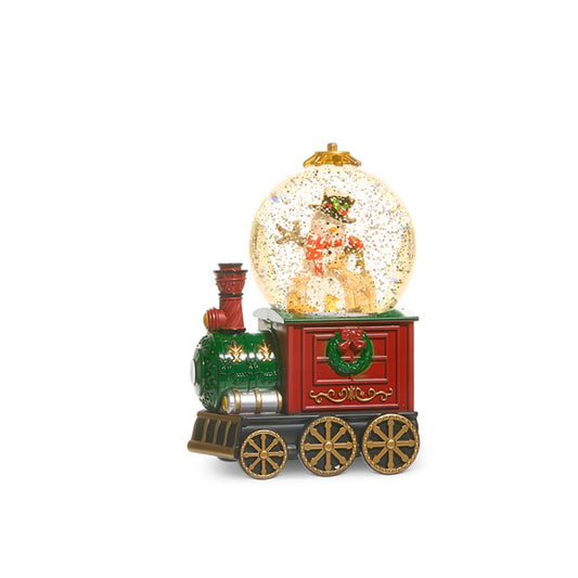 7.5In Snowman Train Water Globe