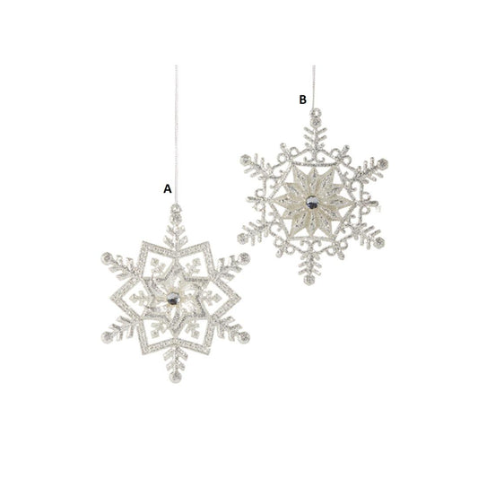 5In Silver Snowflake Ornament