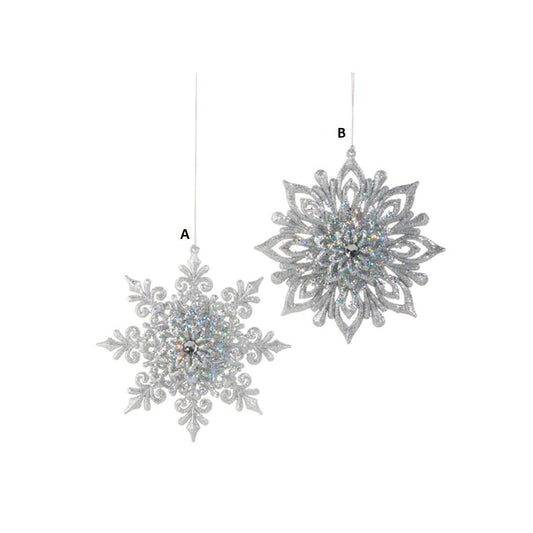5.5In Silver Snowflake Ornament