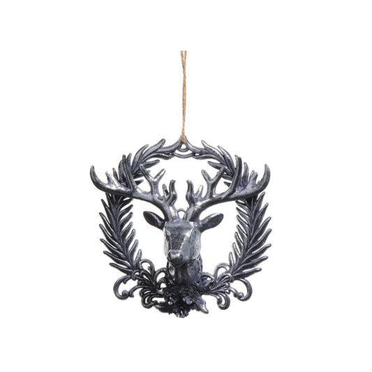 Deer With Wreath Ornament
