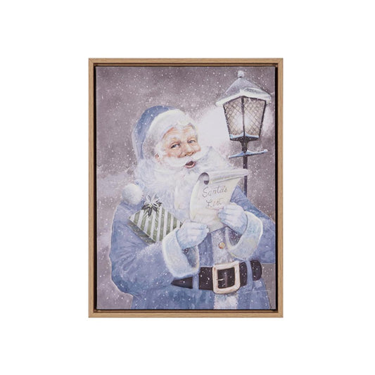 15.5In Checking It Twice Framed Wall Art