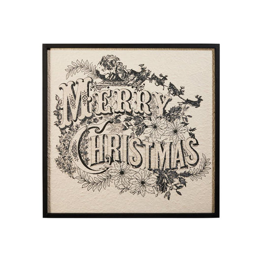 22In Vintage Merry Christmas Wall Art