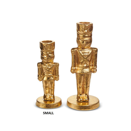5.5In Gold Nutcracker Candlestick
