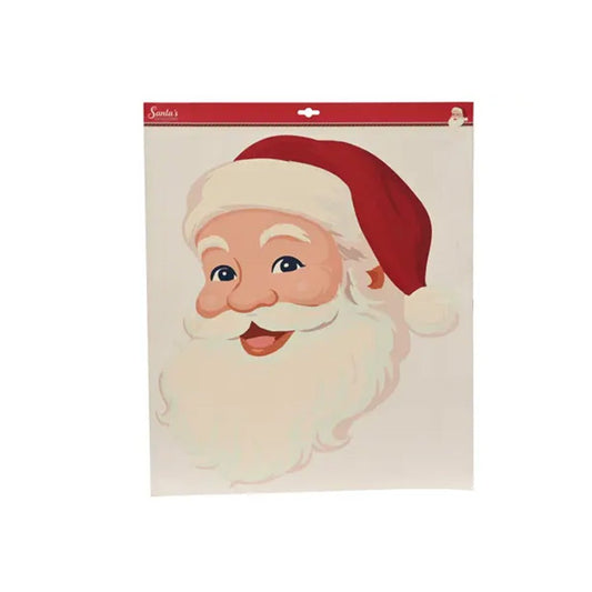 Santa Head Window Cling - Christmas Place