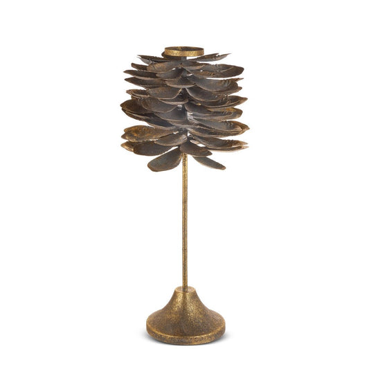 22.5 Inch Pinecone Candle Holder - Christmas Place