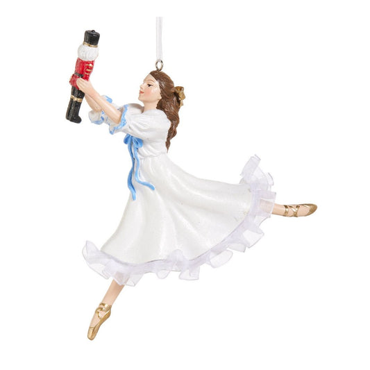Clara With Nutcracker Ornament - Christmas Place