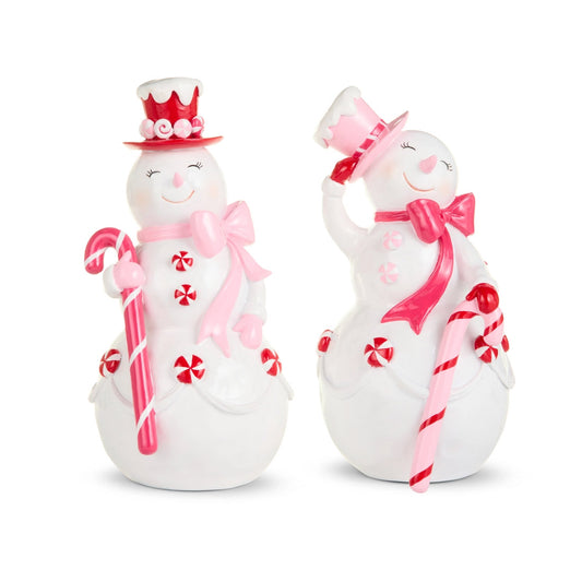 Pink Candy Snowman