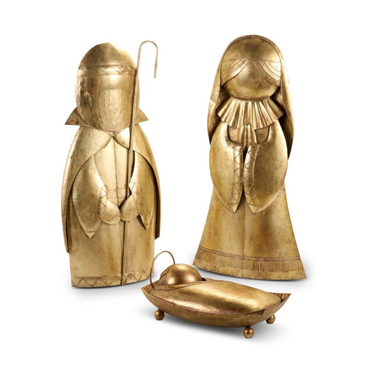 4 Foot Golden Holy Family - Christmas Place