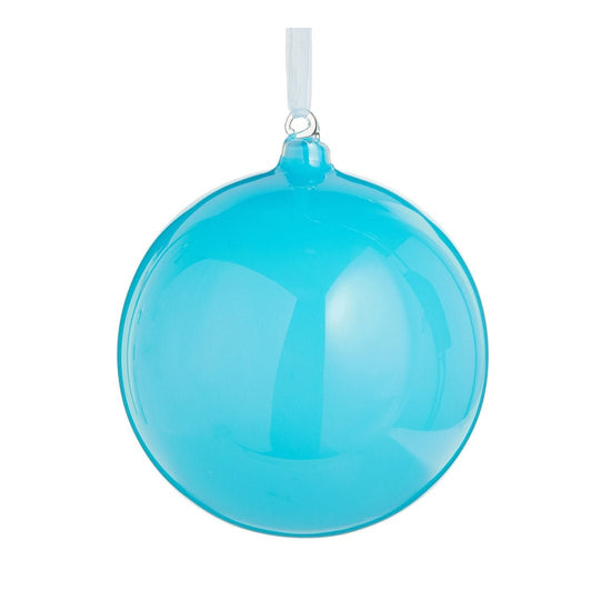 Shiny Turquoise Ball Ornament - Christmas Place