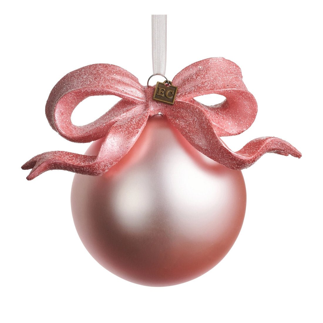 Pink Ribbon Ball Ornament - Christmas Place