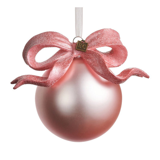 Pink Ribbon Ball Ornament - Christmas Place