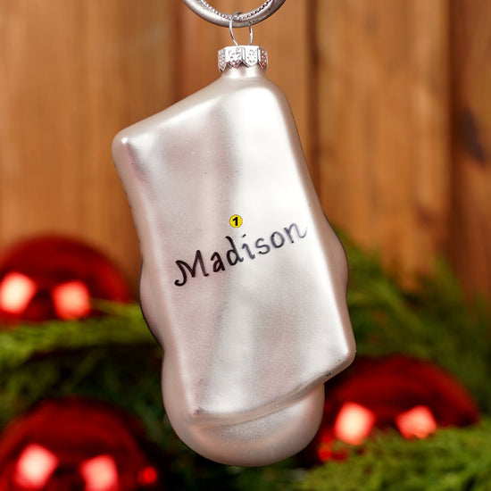 Sheet Music and Treble Clef Glass Christmas Ornament - Christmas Place