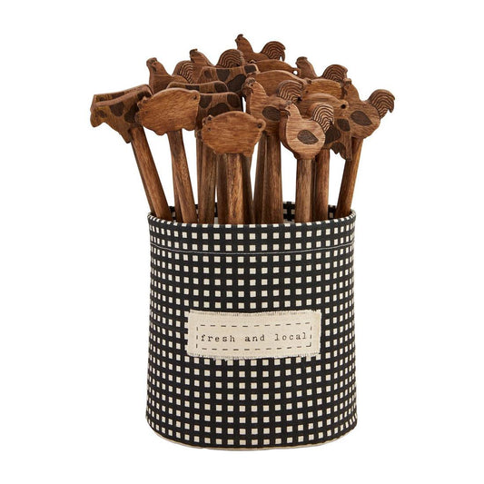 Farm Animal Wooden Spoon