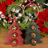 9.5IN LEATHER TREE BELL DOOR HANGER/2 - Christmas Place