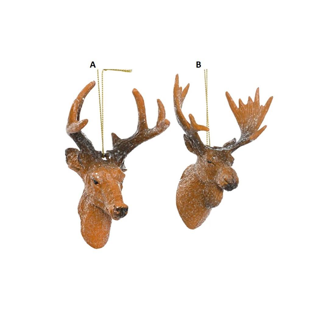 Iced Deer Moose Head Ornament โ Christmas Place