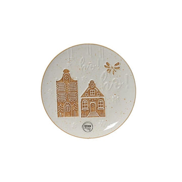 Gingerbread Buildings Breakfast Plate
