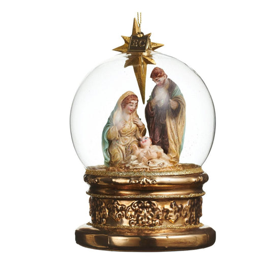 Blessed Birth Globe Ornament - Christmas Place
