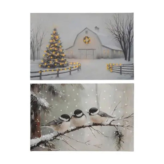 23x15Inch LED Winter Scene - Christmas Place