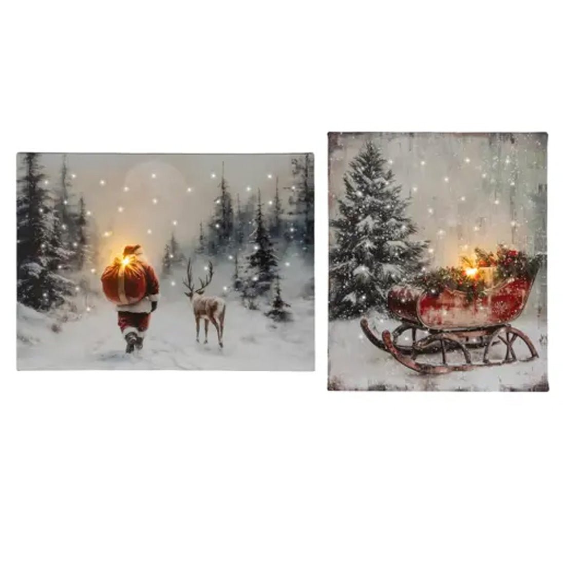 11x15 LED Santa Sleigh Scene - Christmas Place