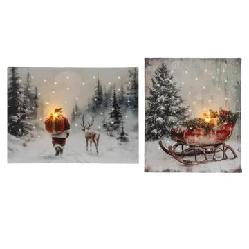 11x15 LED Santa Sleigh Scene - Christmas Place