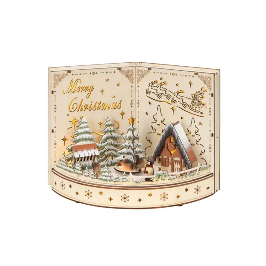 LED Wood Book Scene - Christmas Place