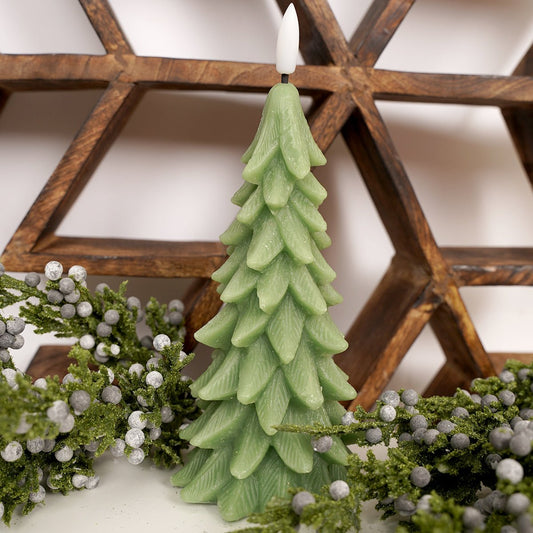 Light Green Pine Tree Christmas Candle - Christmas Place